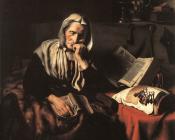 尼古拉斯 玛斯 : Old Woman Dozing